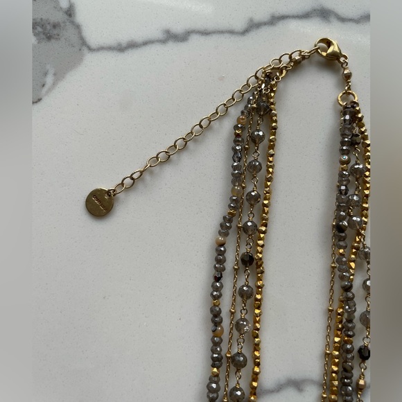 Chan Luu Multi Layered Semi-Precious Stone and Gold Mix Necklace - Picture 4 of 4